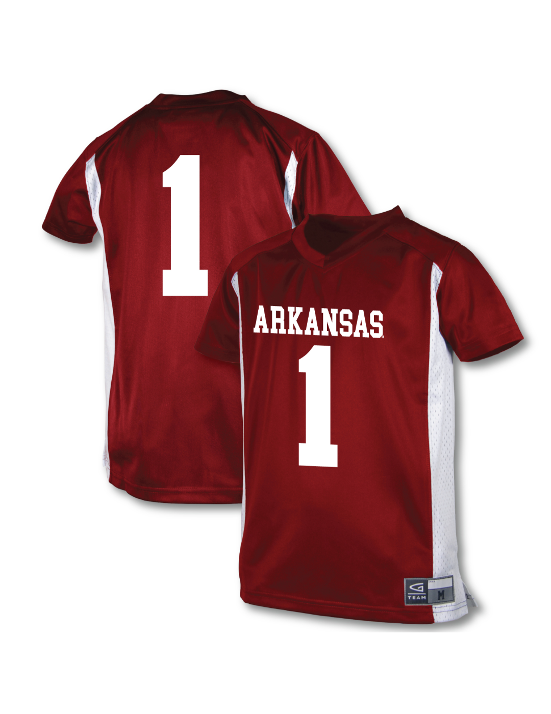 Officially Licensed Arkansas Razorbacks Youth Boys Football Jersey Lightweight Breathable Comfortable Fit Garb