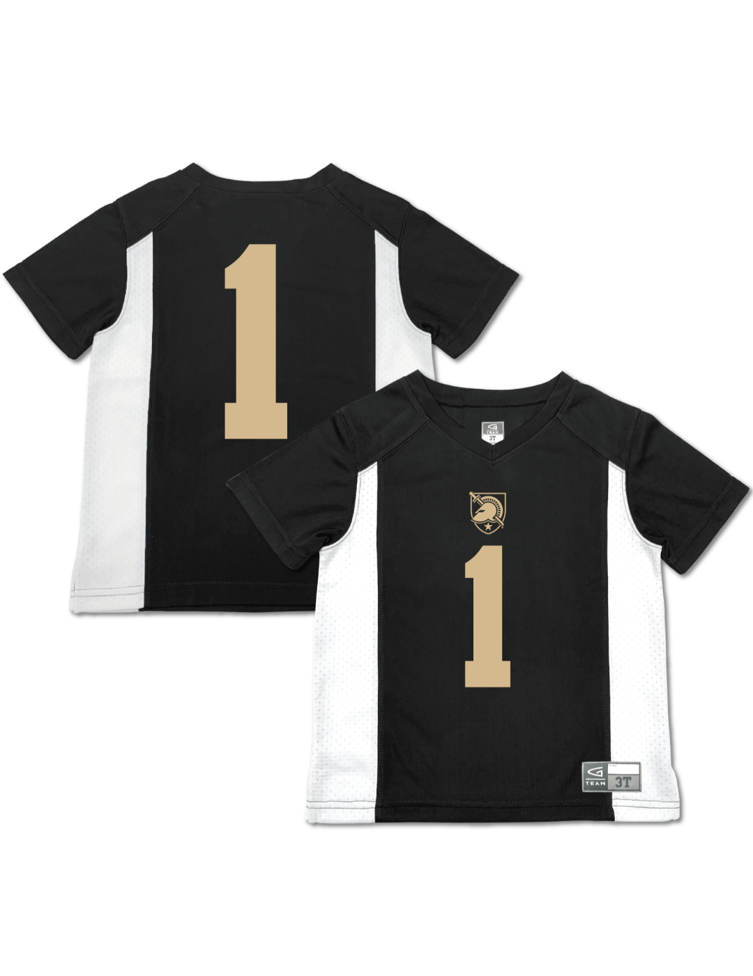 army black knights gear Toddler Garb #1 Black Army Knights Football Jersey Size: 5T