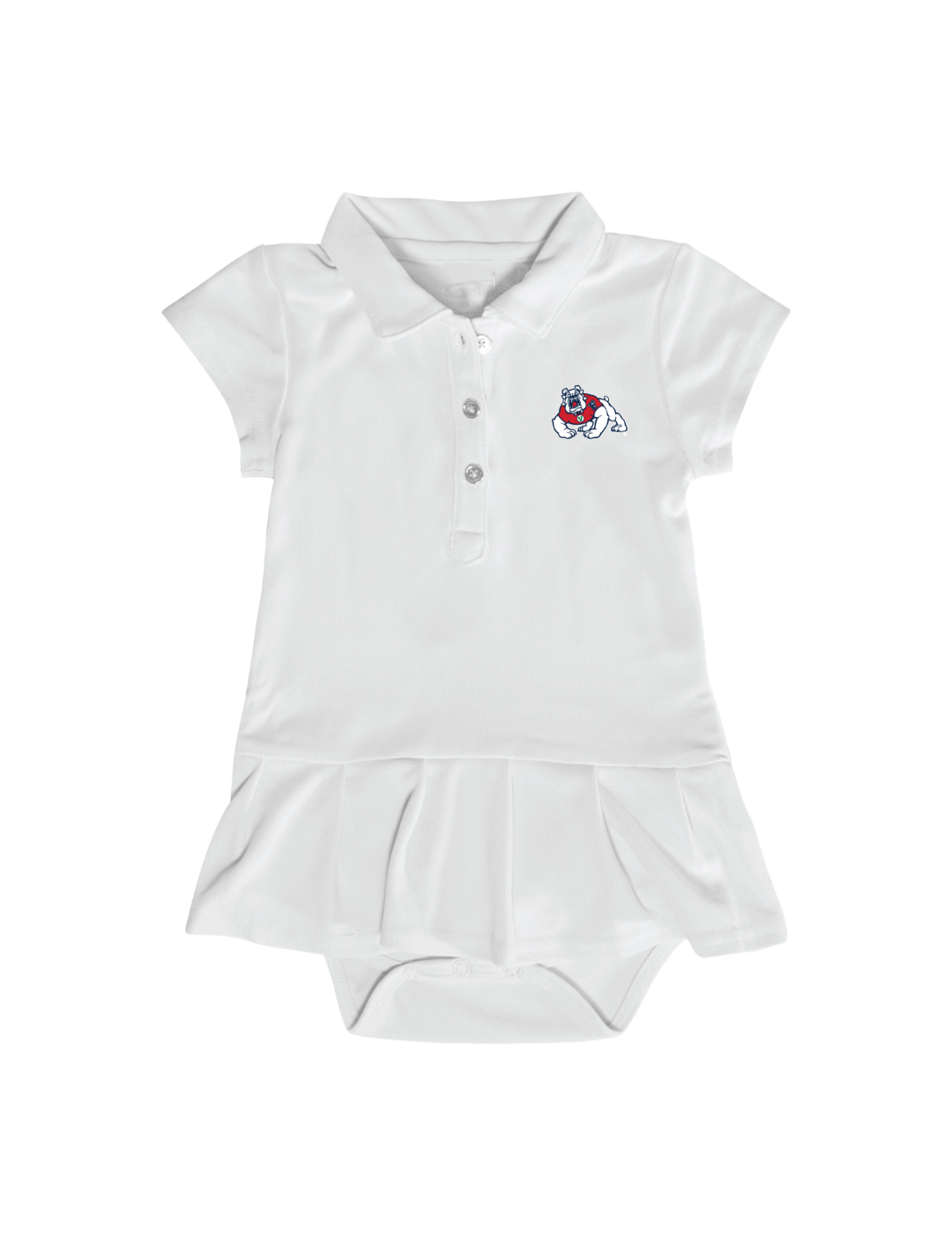 Infant Garb White Fresno State Bulldogs Caroline Bodysuit Dress