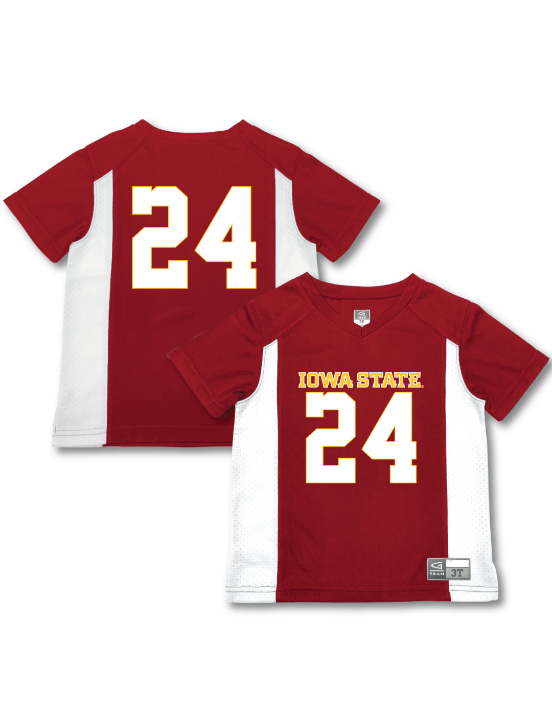 iowa state gear Toddler Garb #24 Cardinal Iowa State Cyclones Football Jersey Size: 3T