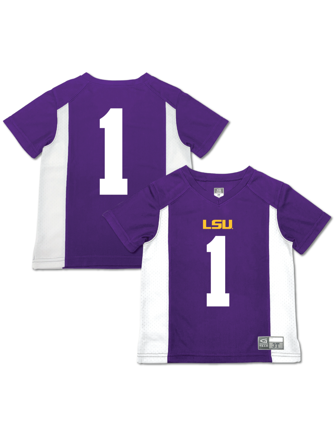 Officially Licensed LSU Tigers Toddler Boys Football Jersey Lightweight Breathable Comfortable Fit Garb