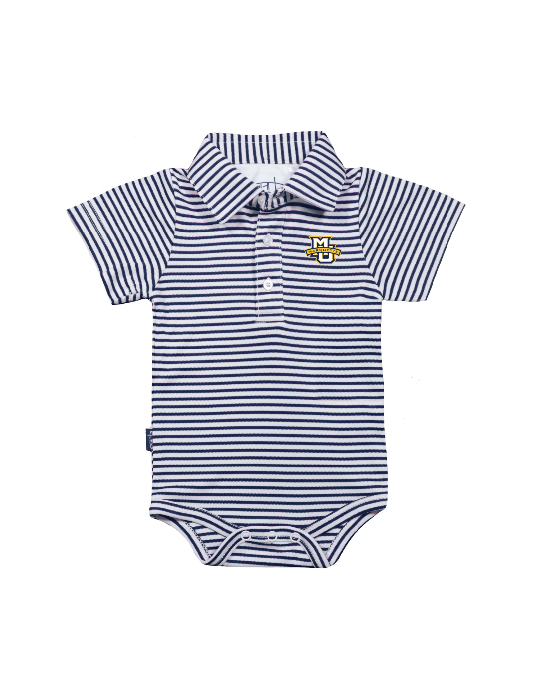 Infant Garb Navy/White Marquette Golden Eagles Carson Polo Bodysuit Infant Garb Navy/White Marquette Golden Eagles Carson Polo Bodysuit