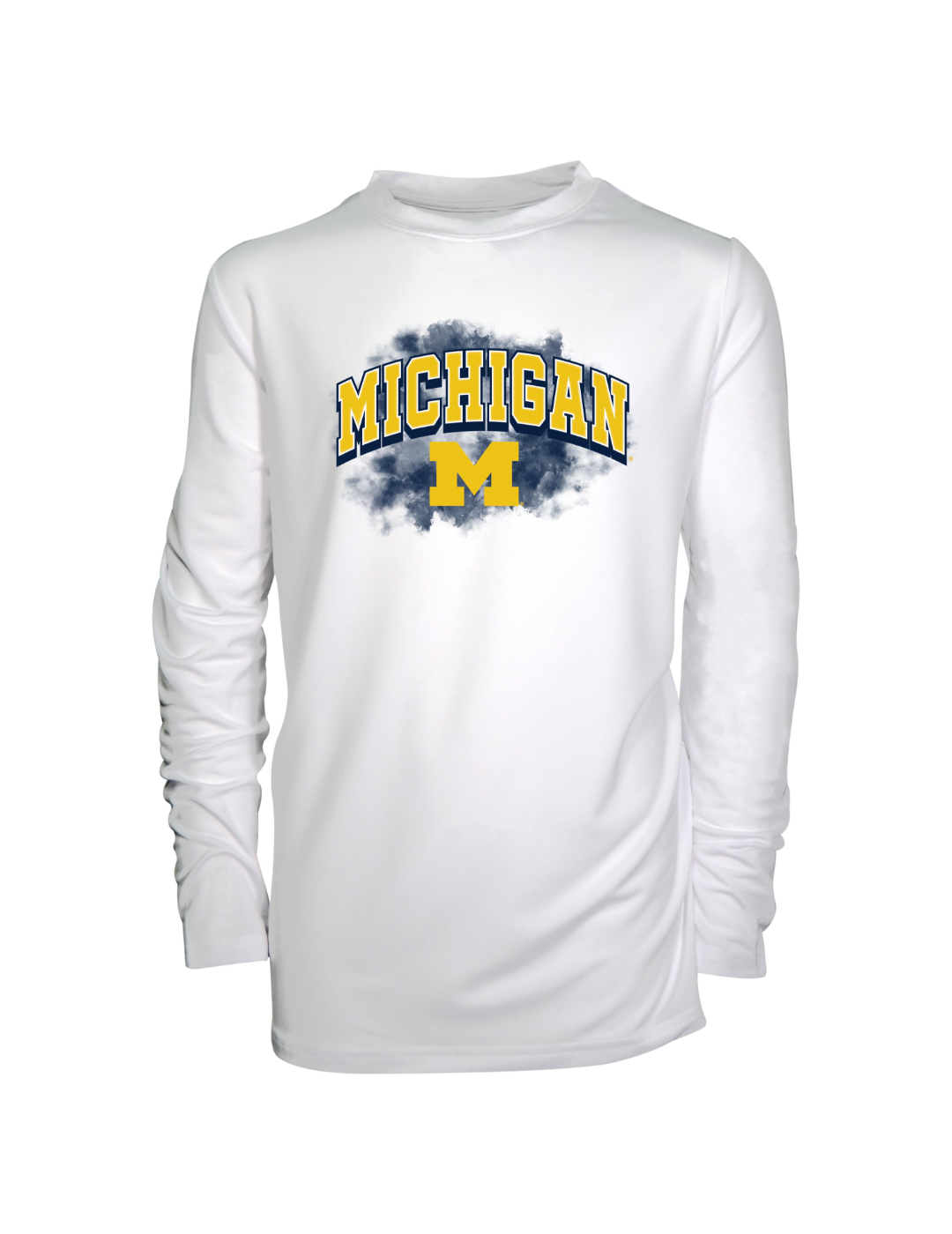 michigan gear Michigan Wolverines Youth Boys' Long Sleeve Shirt White / Medium (Ages: 7-8)