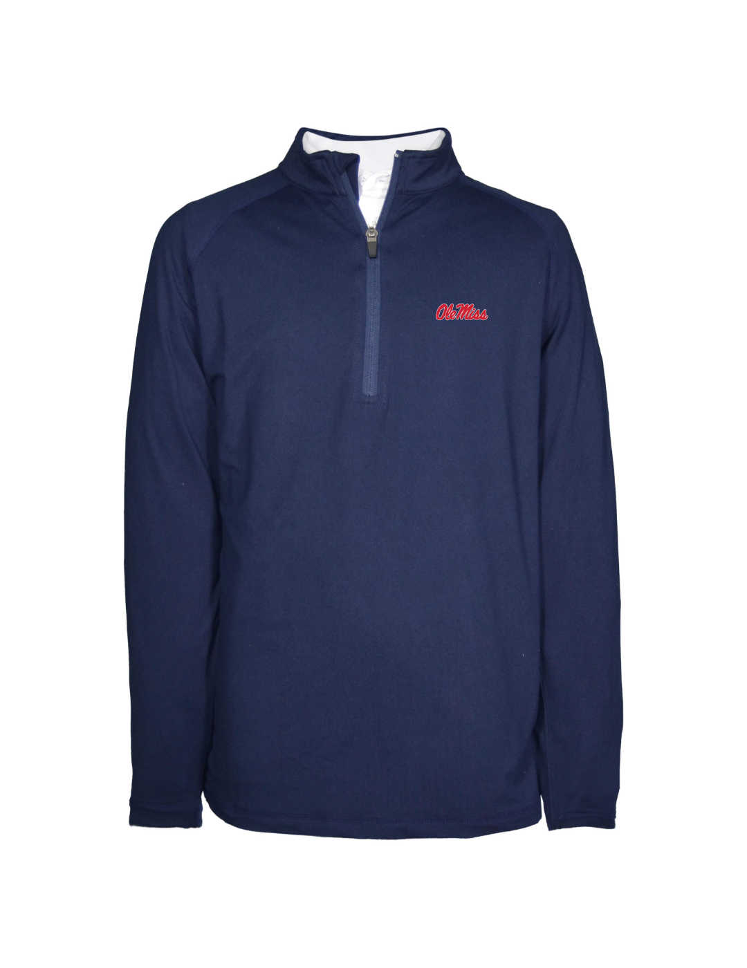ole miss gear Ole Miss Rebels Youth Purple Matthew Long Sleeve Quarter Zip Shirt, Purple, 89% POLYESTER/ 11% SPANDEX, Size L