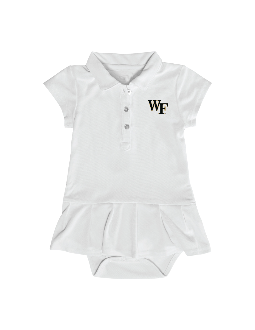 Infant Garb White Wake Forest Demon Deacons Caroline Bodysuit Dress