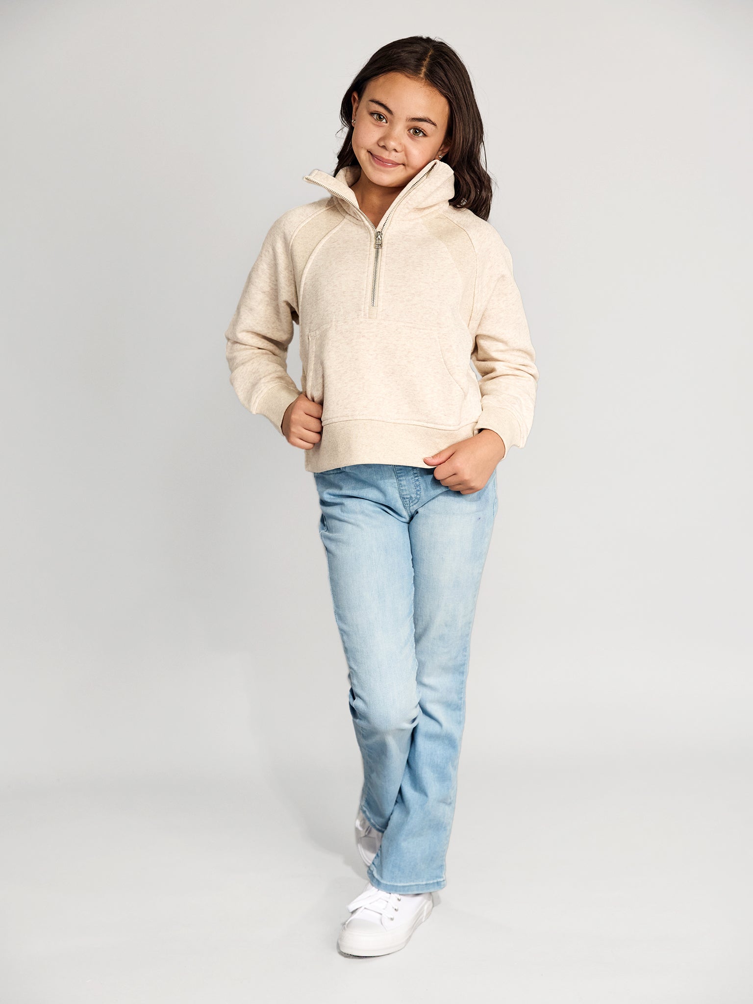 Dawn Youth Girls' Quarter-zip Pullover – Garb