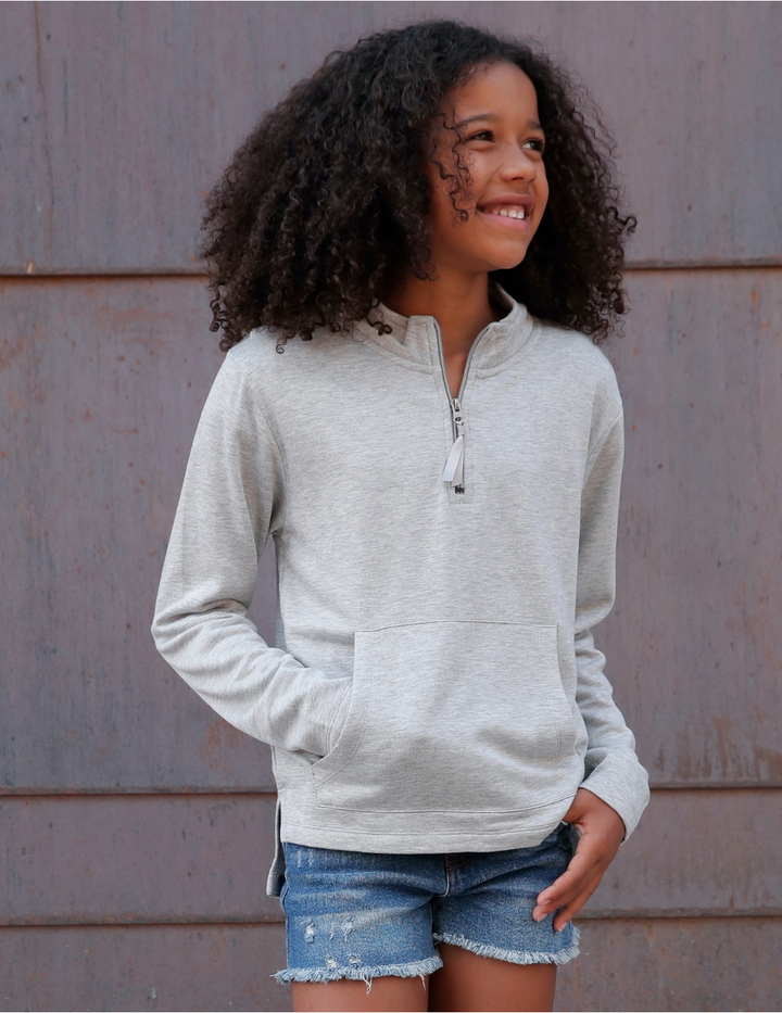 Opal Youth Girls' Quarter Zip Pullover