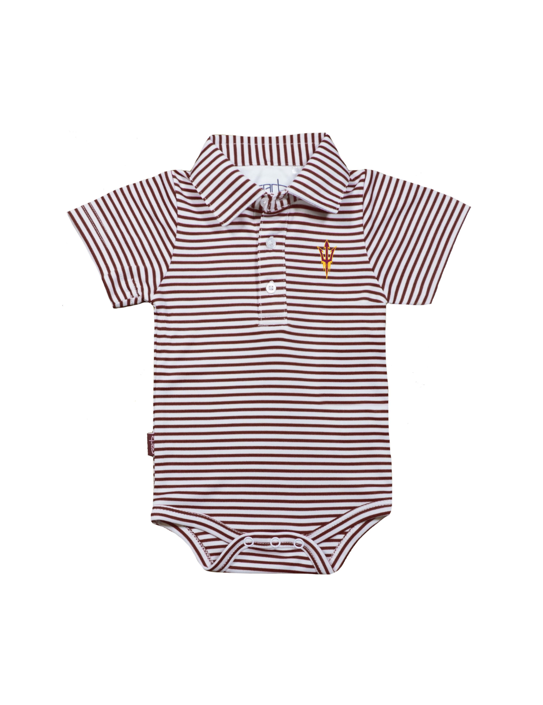 arizona state gear Infant Garb Maroon/White Arizona State Sun Devils Carson Polo Bodysuit