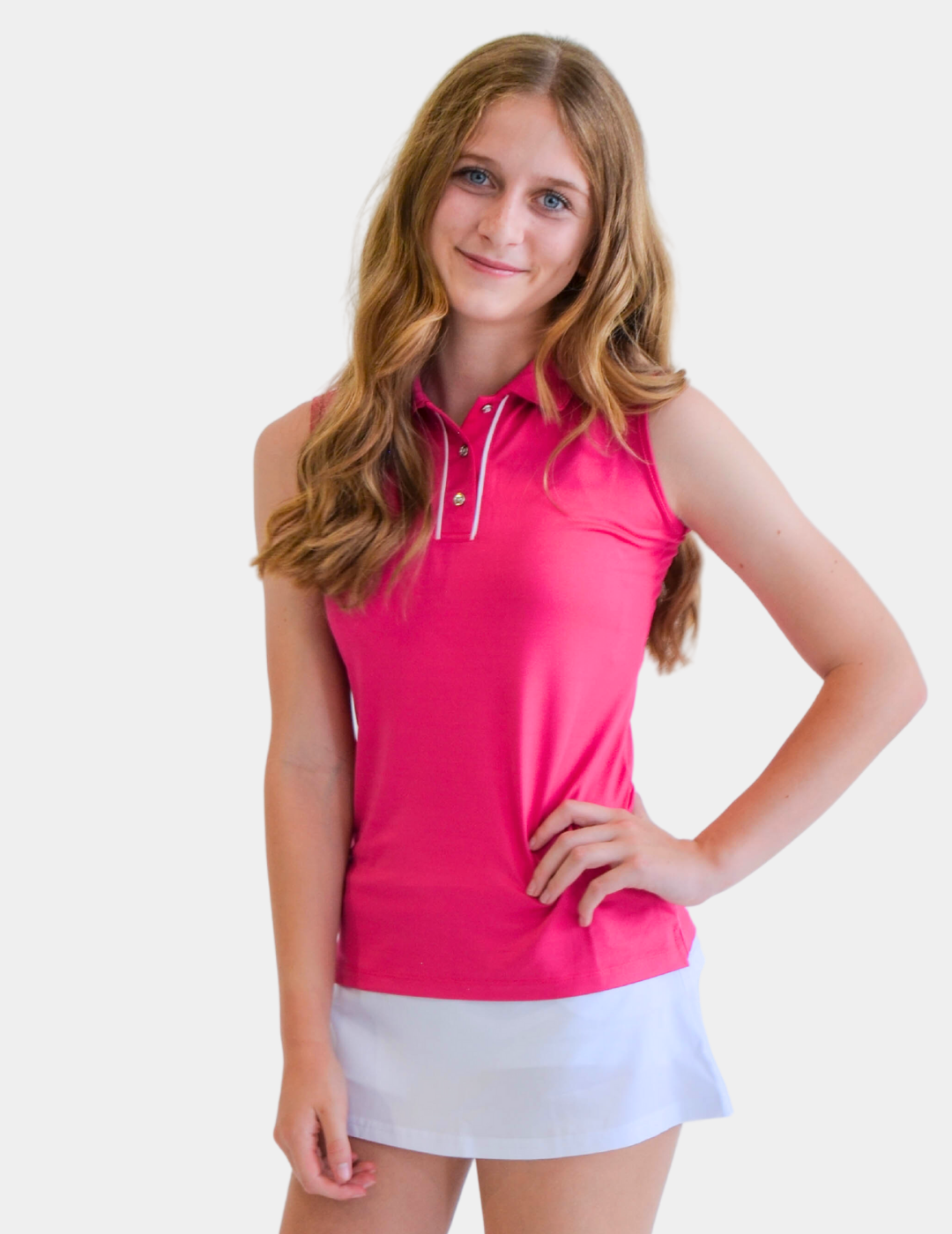 Ansley Youth Girls' Sleeveless Polo