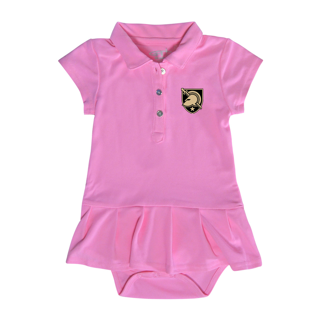 Army Black Knights Baby Girls Pink Caroline Short Sleeve Dress, Pink, Size 3M