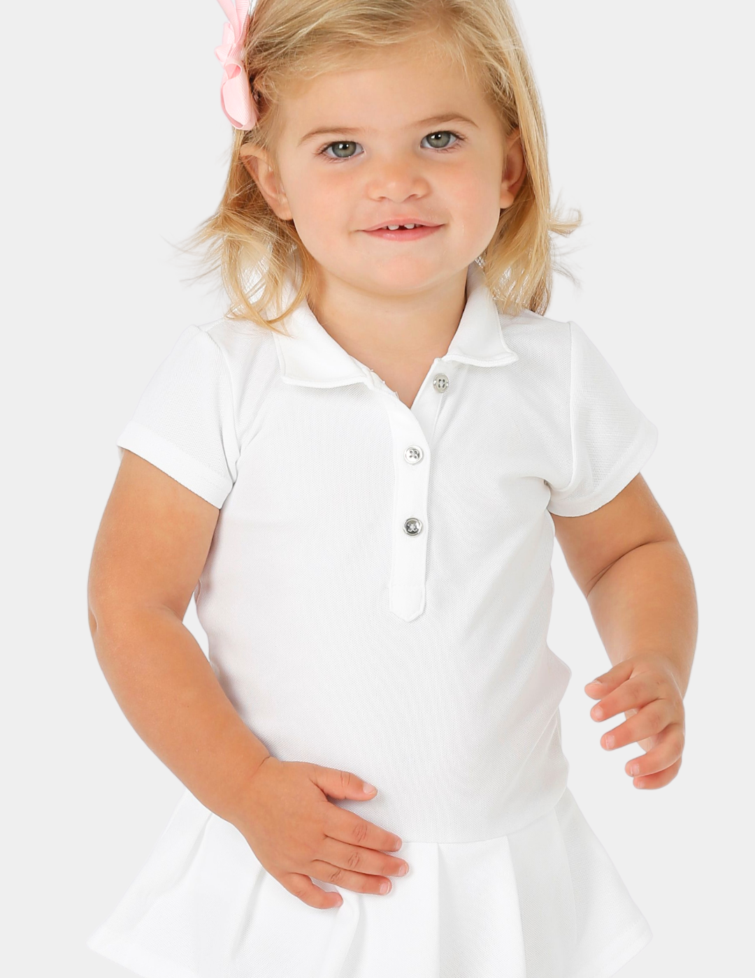 Caroline Infant Girls Polo Onesie Dress Garb