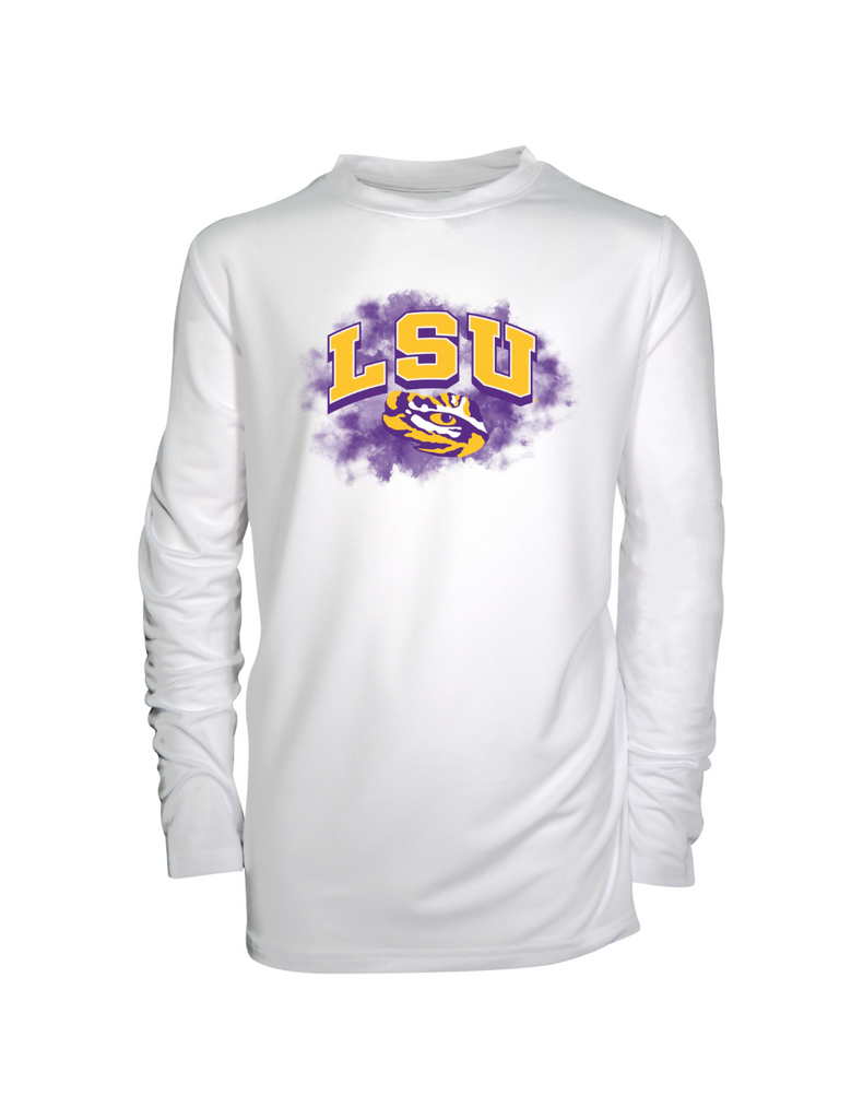 lsu long sleeve dress shirts LSU Tigers Youth Boys' Long Sleeve Shirt White / Large (Ages: 9-10)