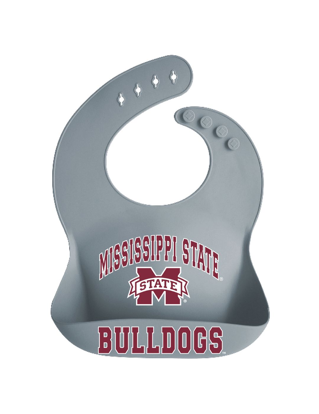 Mississippi State Bulldogs Silicone Baby Bib