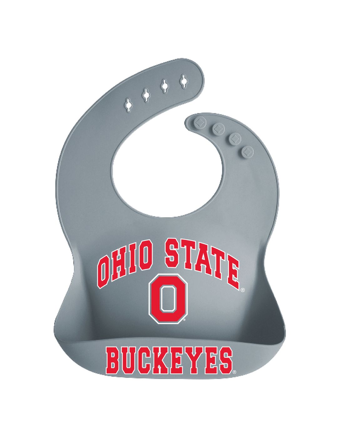 Ohio State Buckeyes Silicone Baby Bib