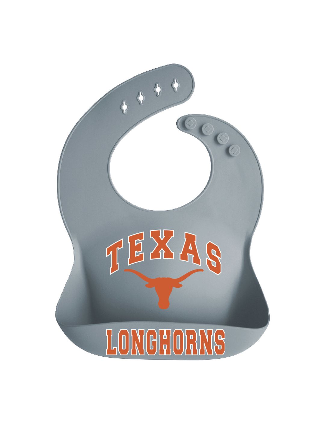 Texas Longhorns Silicone Baby Bib