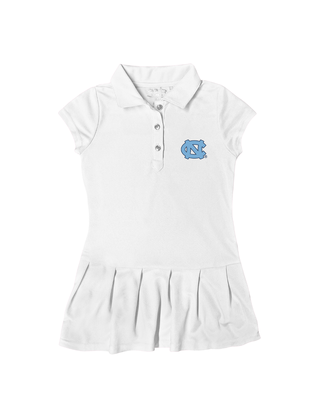 Girls Toddler Garb White North Carolina Tar Heels Caroline Cap Sleeve Polo Dress Size: 3T Girls Toddler Garb White North Carolina Tar Heels Caroline Cap Sleeve Polo Dress Size: 3T
