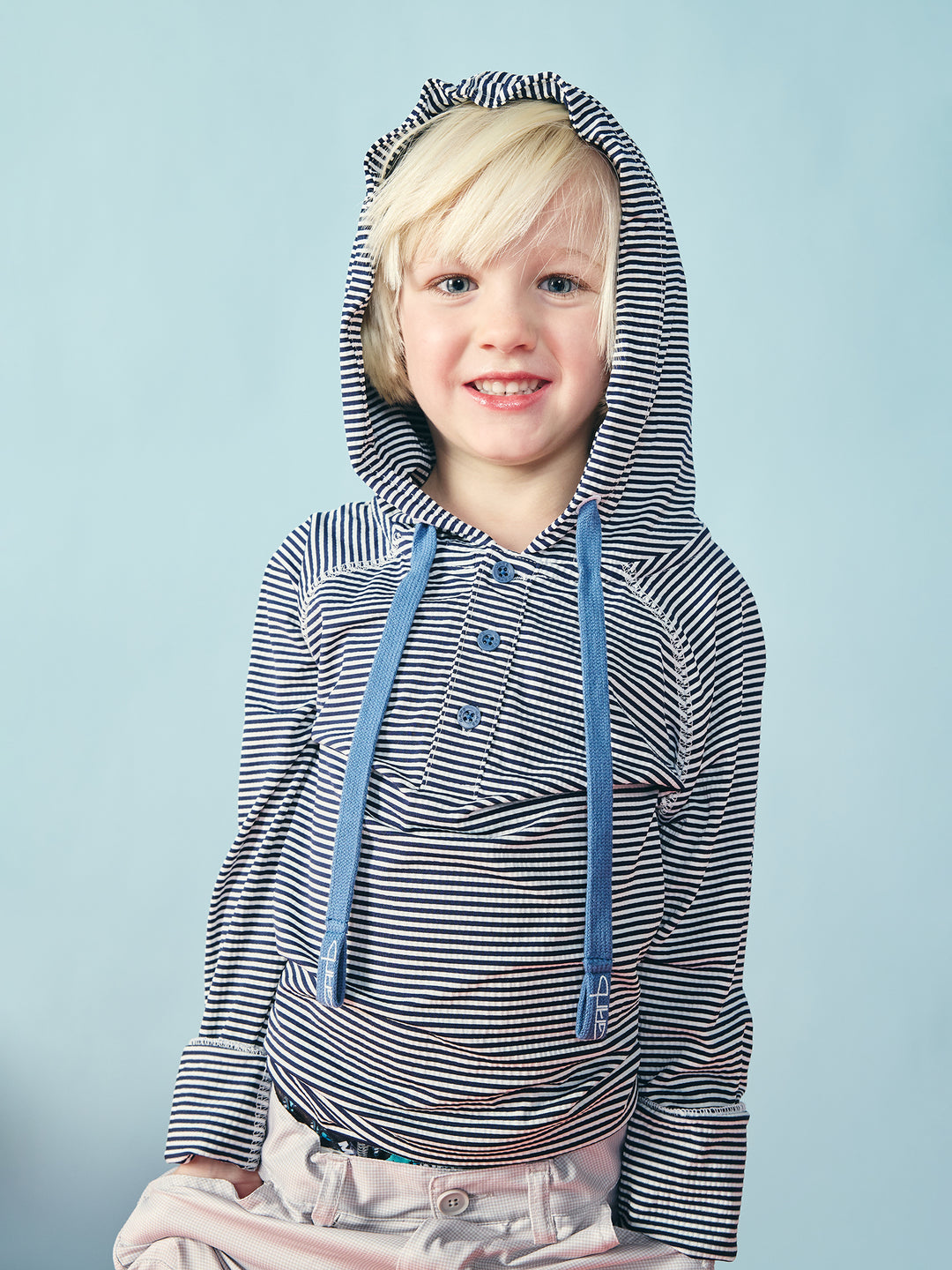 Barron Youth Boys' Seersucker Performance Hoodie