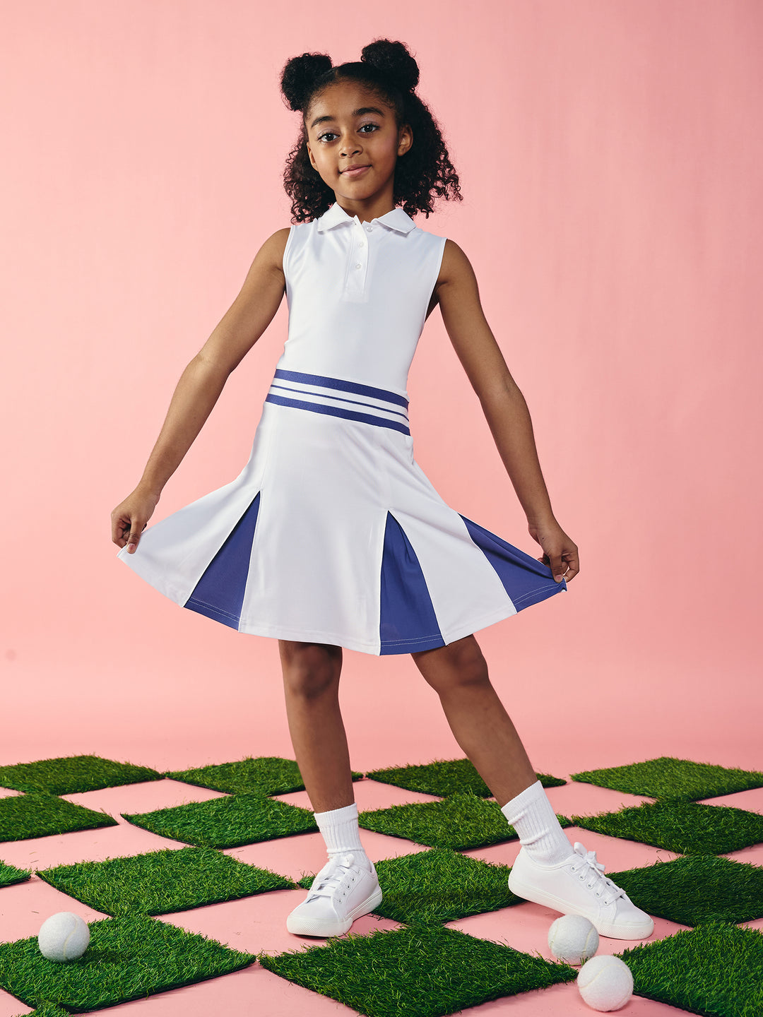 girls pleated dress Yellow Lamb Girls Pleated Rainbow Dress